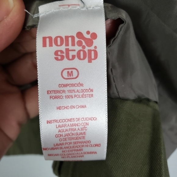 NON STOP Army Green Studded Vest Sz M - Picture 9 of 9